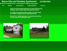Tablet Screenshot of boynecityandpetoskeyapartments.com